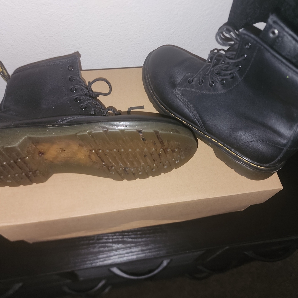 Doc Martens Black Leather 8-Eye Lace Combat Boots